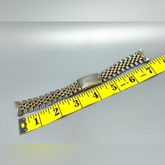 Rolex Vintage  14K Gold & Stainless Steel USA Oval Link Bracelet - Picture 5 of 13